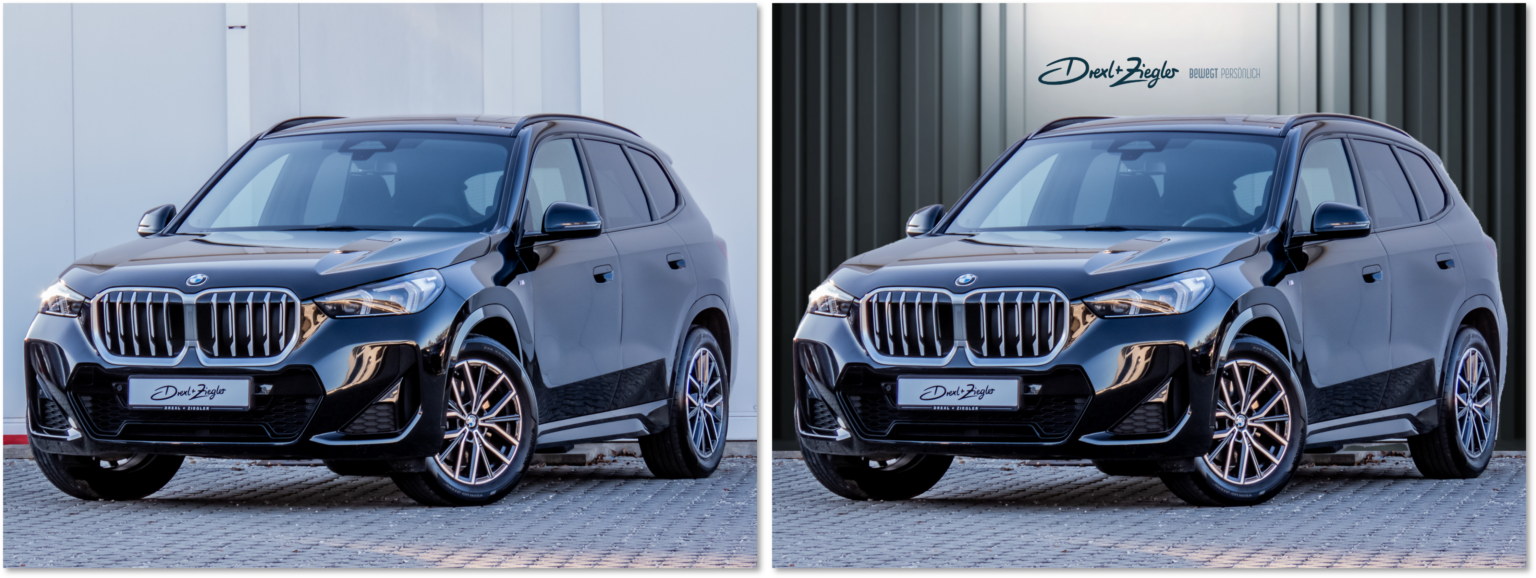 Fahrzeugbild Vorher vs. Nachher – Standard-Hintergrund